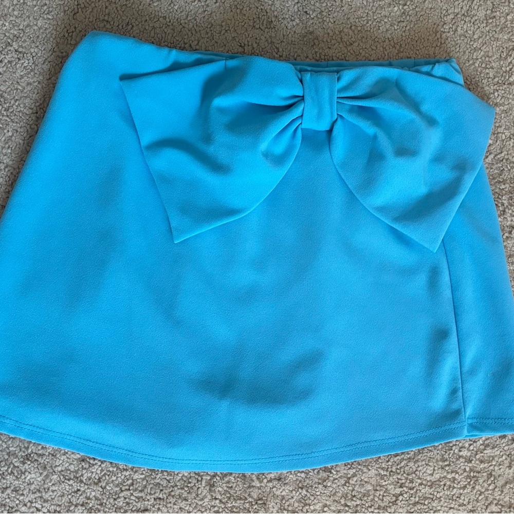 Timing Bright Blue Mini Skort with Bow